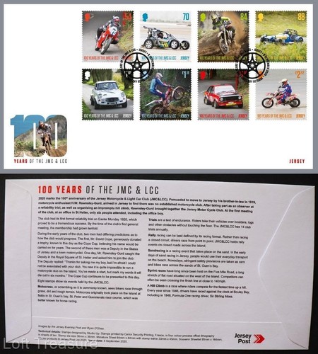 Jersey stamps 100 years - "100, jmc